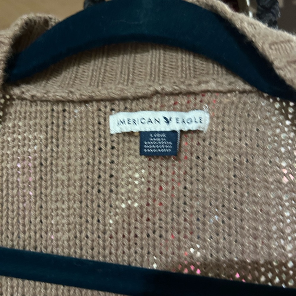 American Eagle Outfitters Tan Knit Jacket